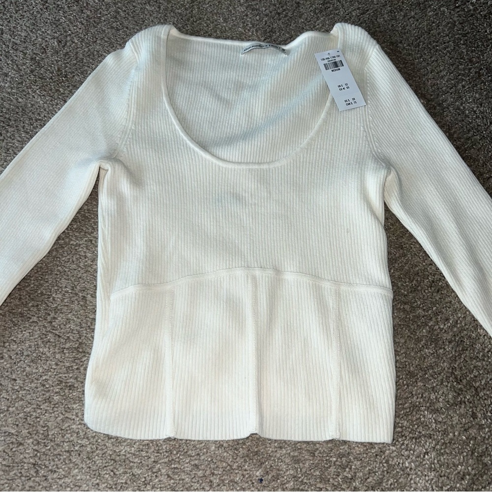 NWT! Abercombie & Fitch - Scoopneck Corset Sweater Top